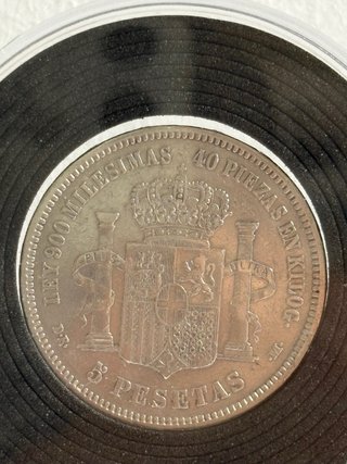 5 Pesetas 1871 Amadeo I – Moneda de Plata