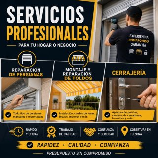 Reparaciones de persianas, toldos y cerrajería
