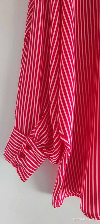 Camicia Miss Miss a righe rosse e bianche