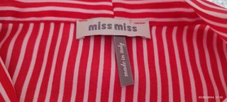 Camicia Miss Miss a righe rosse e bianche