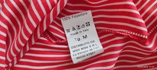 Camicia Miss Miss a righe rosse e bianche