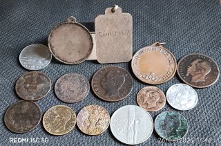 ✳️Lote monedas y medallas antiguas Italia WW2