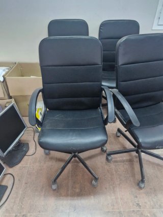 Lote / pack Sillones de oficina negras (4 unidades