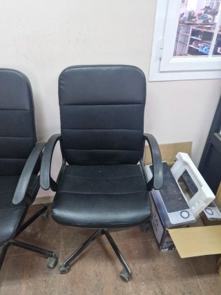 Lote / pack Sillones de oficina negras (4 unidades