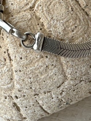 (Vintage) Pulsera de plata estilo espiga.