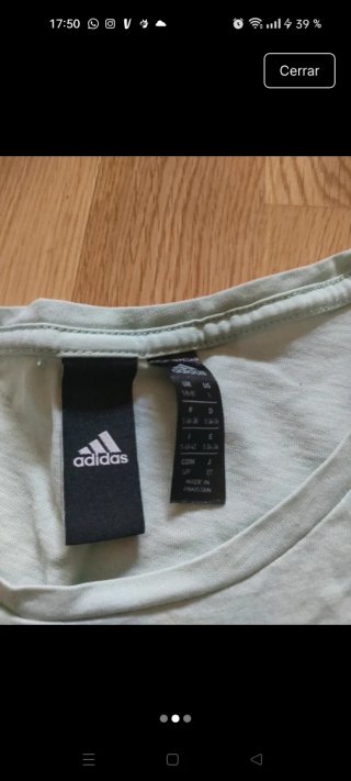 Camiseta Adidas azul clarito