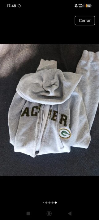 Chaqueta NFL Packers Gris Unisex