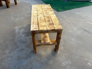 Panca in legno artigianale per giardino