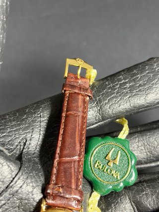 Orologio Bulova Donna Vera Pelle NUOVO NOS 29mm