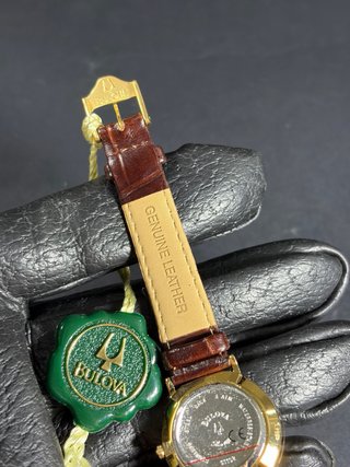 Orologio Bulova Donna Vera Pelle NUOVO NOS 29mm