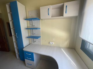 Juego de muebles habitación estudio y dormitorio
