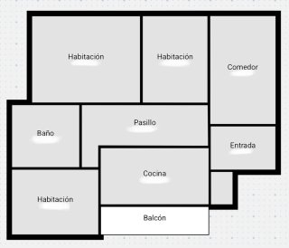 Piso de tres habitaciones estación de tren Segovia