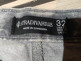 Pantalón vaquero mujer gris desgastado T.32