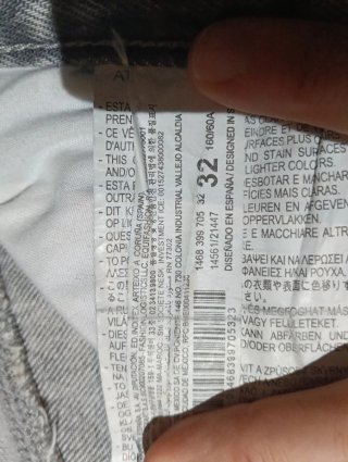 Pantalón vaquero mujer gris desgastado T.32