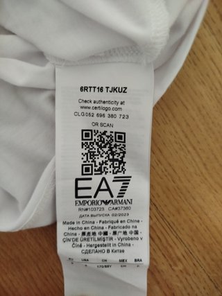 Camiseta Deportiva EA7 Emporio Armani Talla S