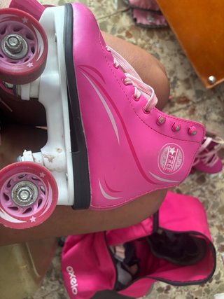 Set Patines Niña Rosa