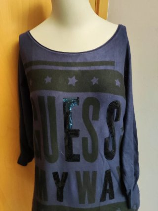 Jersey Guess azul con lentejuelas