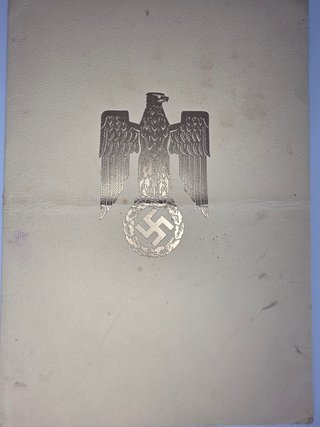 Kriegsmarine Raeder firmado 1942 Facsimil Hitler
