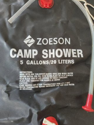 Ducha solar camping ZOESON 5 galones
