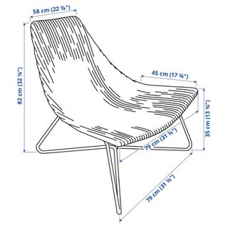 Sillón RÅDVIKEN IKEA Marrón Oscuro/Negro