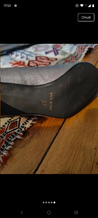 Scarpe con tacco grigio/argento