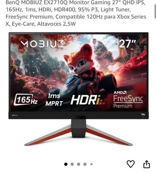 Monitor Gaming Mobiuz 27 pulgadas 2K