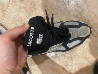 Zapatillas Lacoste Originales Negras y Plateadas
