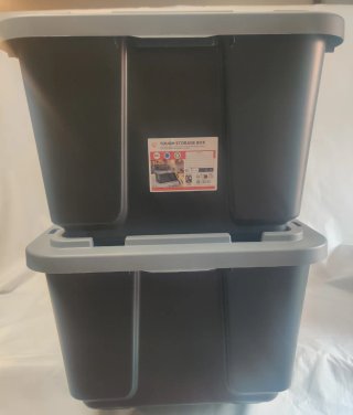 2 Cajas IRIS 102L Plástico Apilables con Tapa