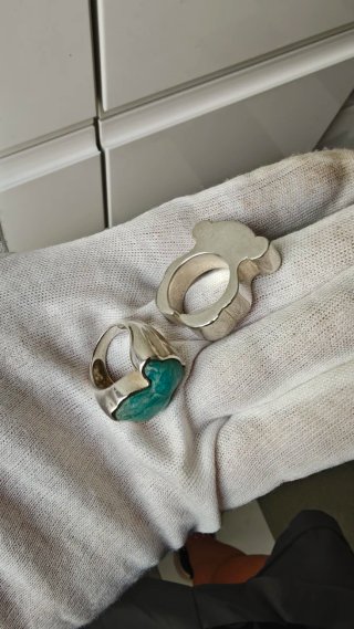Anillos Plata Tous y Amazonita Plata