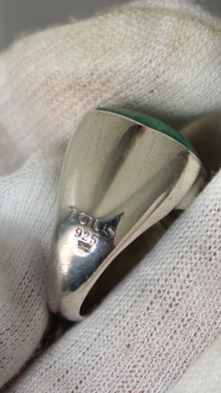 Anillos Plata Tous y Amazonita Plata