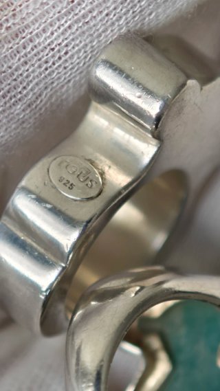 Anillos Plata Tous y Amazonita Plata