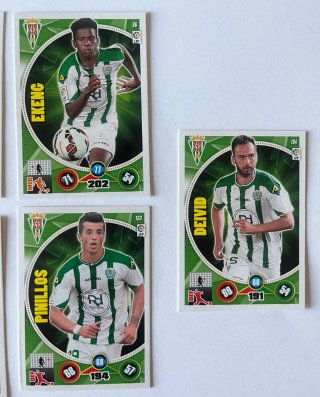 Cromos de fútbol del Córdoba Adrenalyn XL 2014-15