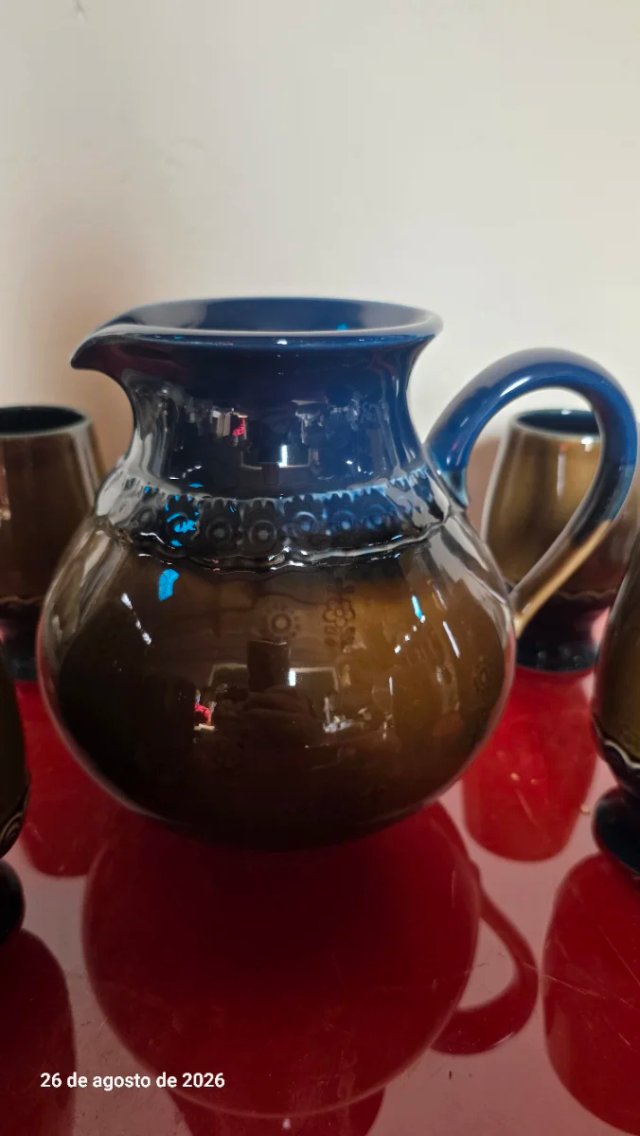 Jarra y 6 vasos porcelana alemana rosenthal