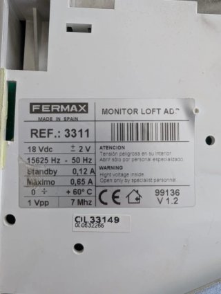 Videoportero Fermax Loft ADS 3311