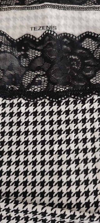 Maglia donna fantasia pied-de-poule