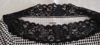 Maglia donna fantasia pied-de-poule