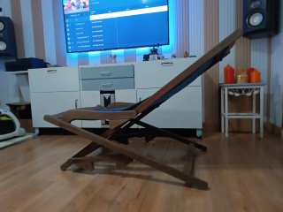 Tumbona plegable de madera