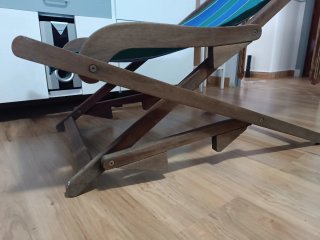 Tumbona plegable de madera