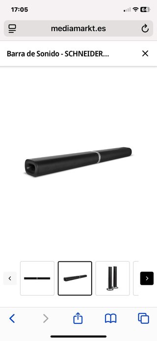 Barra de Sonido Schneider Modulable Negra