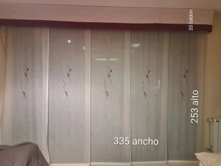 Cortinas Japonesas Beige y Granate