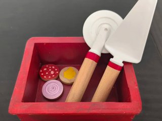 Juego de Cocina Pizza de Madera con complementos