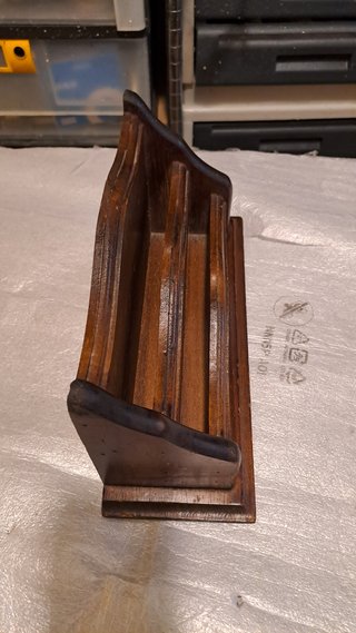 Portadocumenti in legno antico intagliato a mano