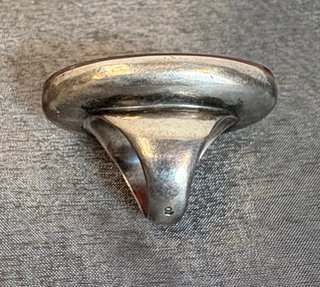 Anillo Plata y Cornalina Roja Ovalada