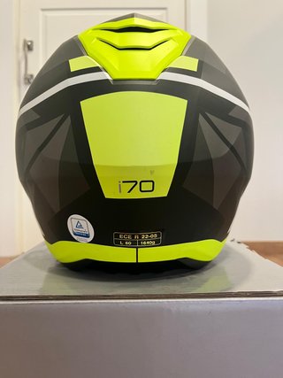 Casco Moto HJC i70 Negro Amarillo  TALLA L