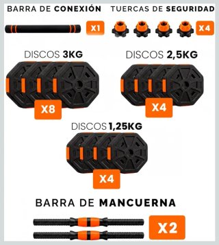 Mancuernas Ajustables ManiBoom 10-50kg