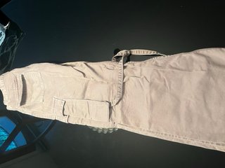 Jeans cargo Zara vita bassa grigi