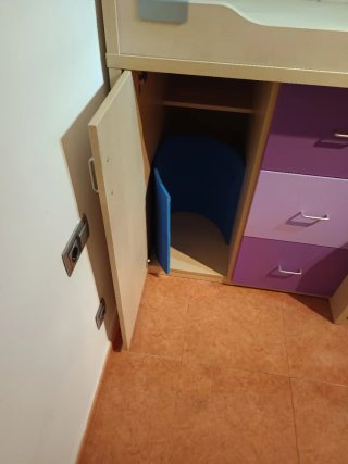 Mueble tren 2 camas 90cm + armario