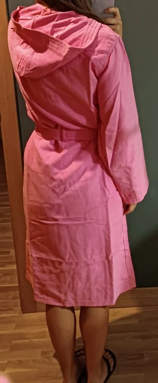 Albornoz rosa con capucha Nabaiji