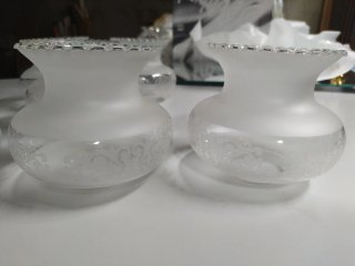 Juego 6 tulipas cristal lámpara techo