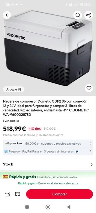 Nevera y congelador portátil Dometic